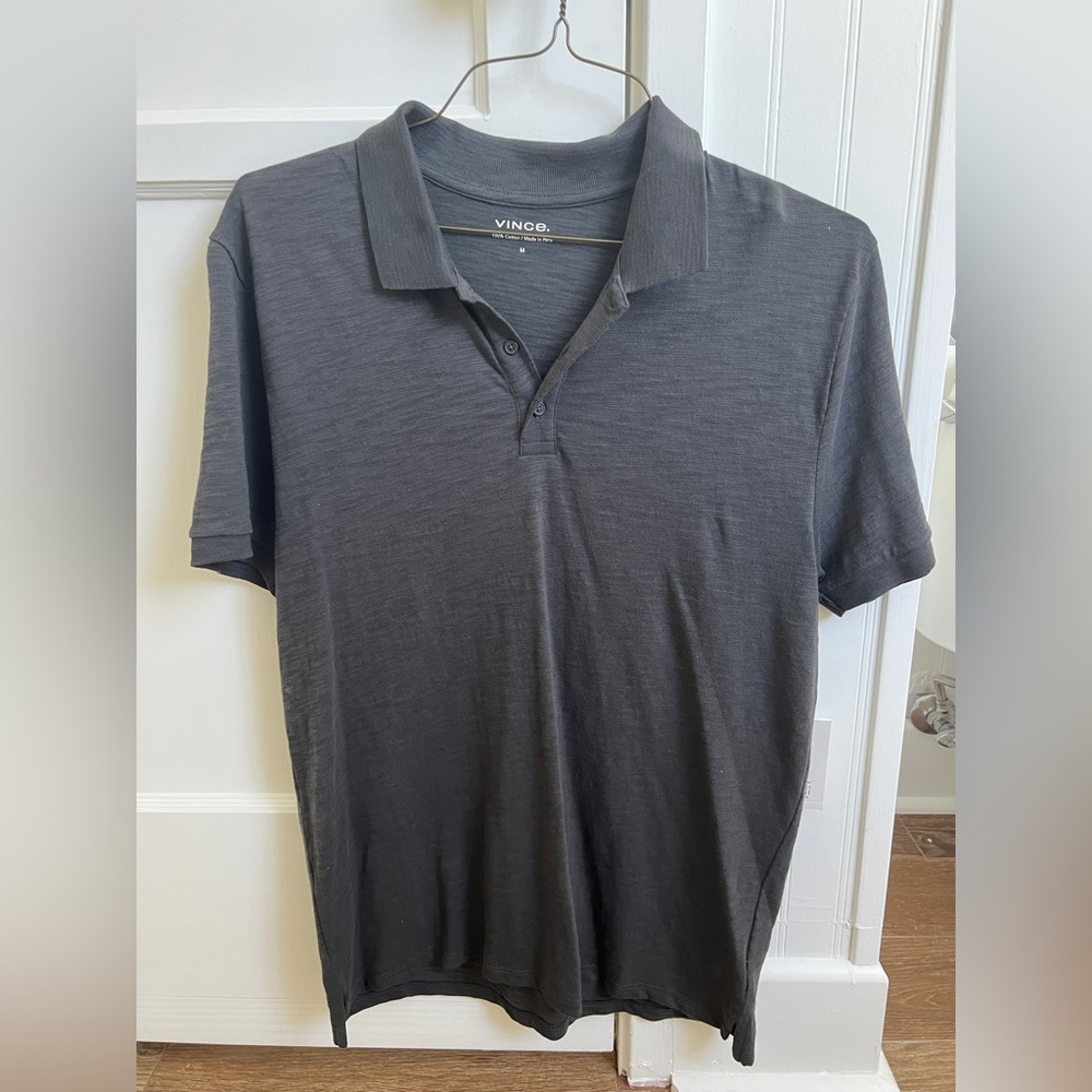 Vince Classic Slub Polo Shirt NWT